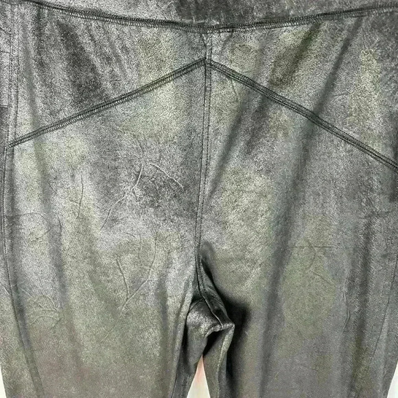 NWT! Free People Midnight Vegan Suede Faux Leather Stretch Leggings - Picture 4 of 8